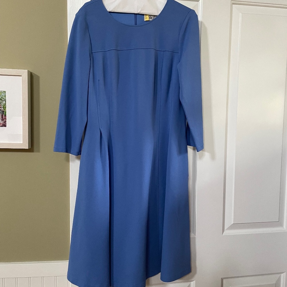 Eliza J Periwinkle Fit & Flare Dress (12)